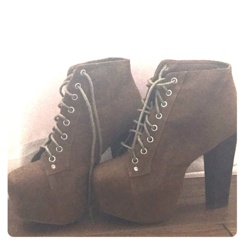 Retro turned modern style platforms 5” high.
